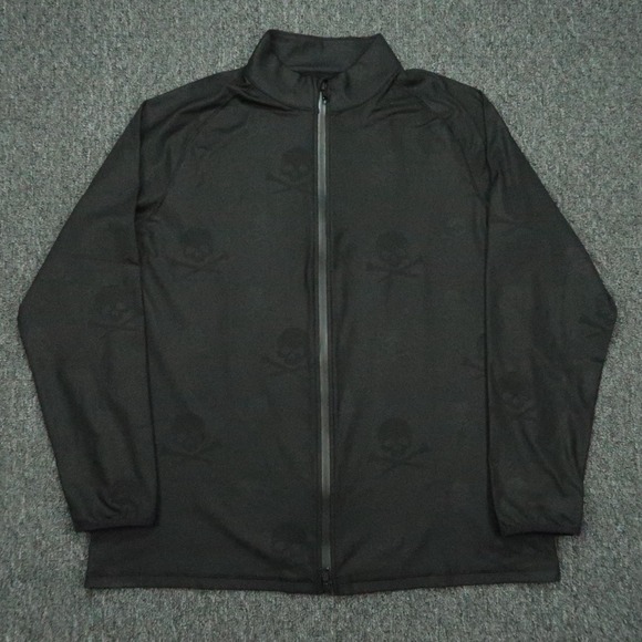 G Fore Jacket Mens Extra Large Black Performance Skull Tees Full Zip Stretch XL